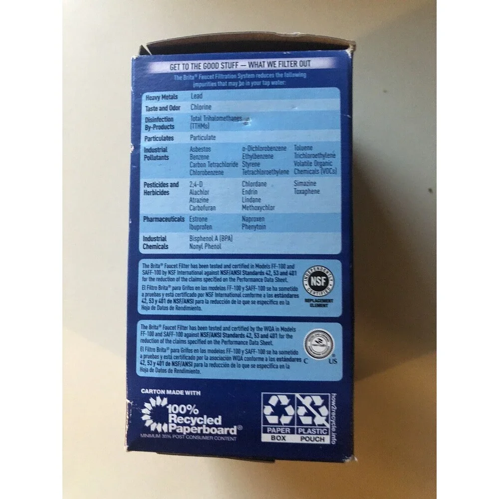 Brita‎ Filtration Systems Water Fits All Faucet Replacement Lasts 4 Months